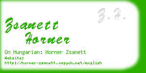 zsanett horner business card